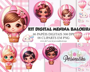 Kit Digital Menina Baloeira