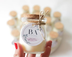 Lembrancinha Vela Aromática com Tag