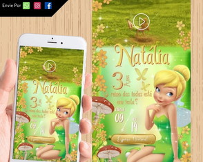 Convite Digital Animado com Vídeo Tinkerbell