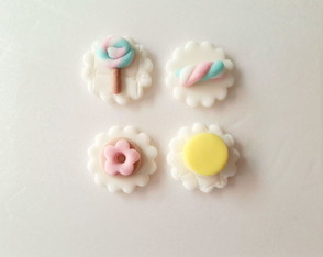 Apliques 3 cm Doces Tema Confeitaria