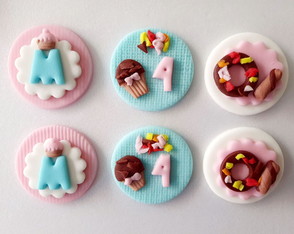 Apliques 4 cm Doces Tema Confeitaria