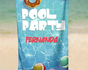 Toalha de Paia Festa na Piscina Pool Party Pool22