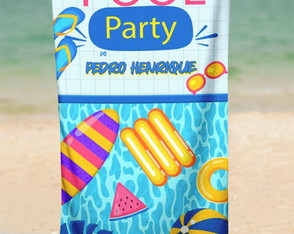 Toalha de Paia Festa na Piscina Pool Party Pool27