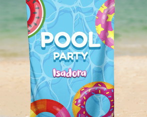 Toalha de Paia Festa na Piscina Pool Party Pool31