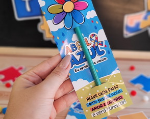 Card com Caneta ou Lápis - Tema Autismo