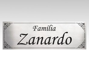 Placa Túmulo em Aço Inox 30x10cm