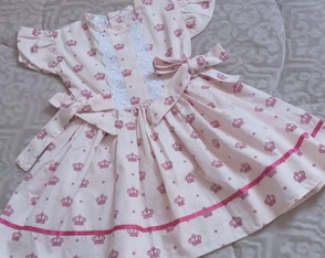 Vestido Infantil com Laço na Cintura