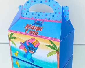 Combo 10 Caixa Maleta Lanche Personalizada Stitch