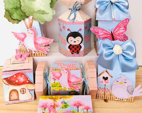 Kit Festa 56 Caixas | Personalizados | Jardim Encantado