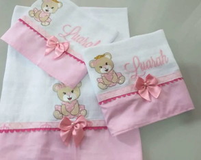 Kit de Fraldas Bordadas com Desenho e Nome