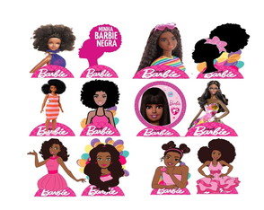 Barbie Negra 10 Displays de Mesa de 20 cm em mdf