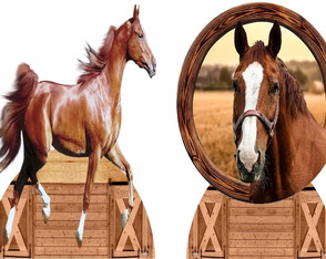 Cavalo 10 Displays de Mesa de 20 cm em mdf