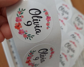 Kit 20 Etiquetas Personalizadas Flores