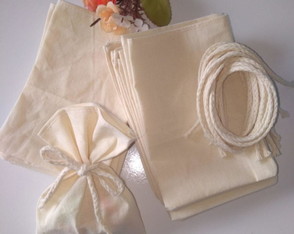 Saquinho de Algodão Cru 10x15 cm C/50 Unidades