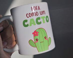 Caneca Fofa Como Um Cacto