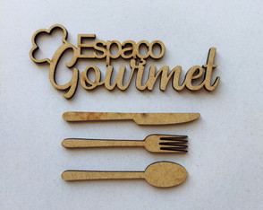Frase mdf Cru Espaço Gourmet