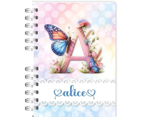 Caderno Personalizado Alfabeto Butterfly 15x21cm