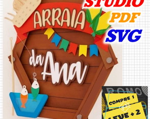 Arquivo de Corte Topo de Bolo São João Festa Junina Arraiá