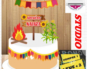Arquivo Topo de Bolo São João Festa Junina Arraiá Fogueira