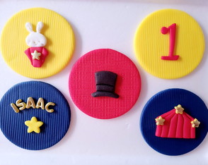 Aplique 7 cm de Pasta Americana Tema Circo