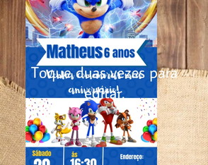 Convite Digital Sonic
