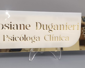 Placa de Identificação para Porta em Acrílico Personalizado