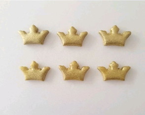 Kit 20 Apliques de Pasta Americana 2 cm Coroa