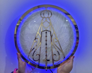 Placa de Acrílico com Logo ou Letreiro e Iluminação Led