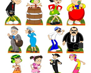 Chaves 10 Displays de Mesa de 20 cm em mdf