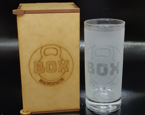 Copo Vodka Personalizado + 1 Caixa em mdf Personalizada
