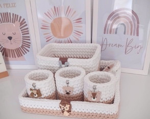 Kit Higiene Bebê em Crochê