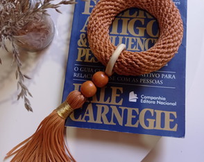 Colar de Mesa 2 Elos de Crochê com Tassel