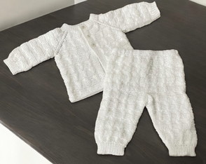 Calça e Casaquinho de Lã para Bebê