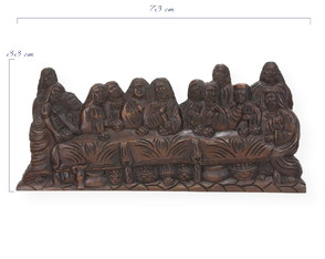 Escultura Madeira, Quadro Alto Relevo: Santa Ceia (c685)