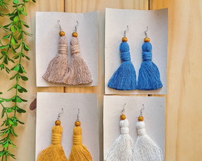 Kit 4 Brincos Tassel em Macramê
