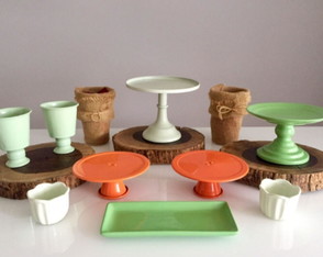 Kit Festa Verde, Laranja e Madeira - Locação