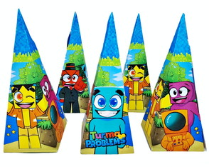 Caixa Cone 3 Turma do Problems Lembrancinhas Problems -10 un