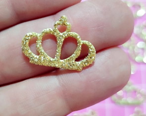 100 Mini Coroa E.v.a Glitter/ Artesanato/ Pet/ Laceira /