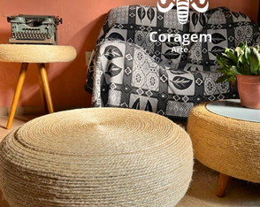 Puff Corda Natural Sisal
