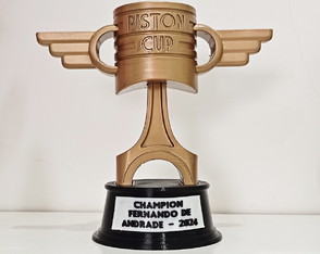 Troféu Personalisado Copa Pistão 3d Exclusivo - Filme Carros