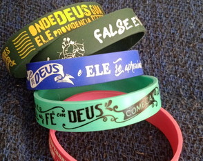 Kit 80 Pulseiras de Silicone Personalizadas