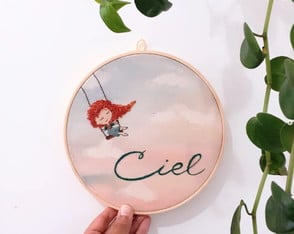 Bordado Personalizado Porta Maternidade Bebê - 20 cm
