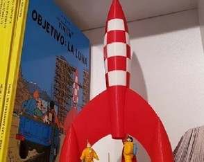 Tintin Foguete para Lua - 30cm Peças Quebra Cabeça 3d