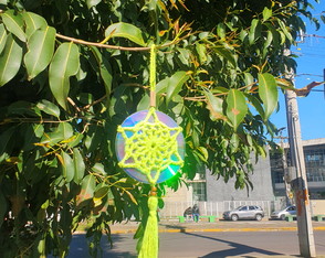 Mandala Filtro dos Sonhos de Crochê Decoração