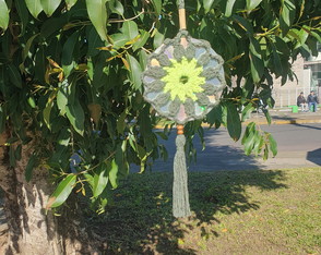 Mandala Filtro dos Sonhos de Crochê Decoração