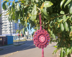 Mandala Filtro dos Sonhos de Crochê Decoração