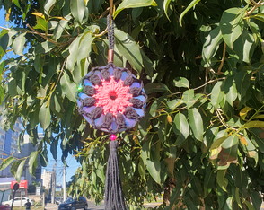 Mandala Filtro dos Sonhos de Crochê Decoração