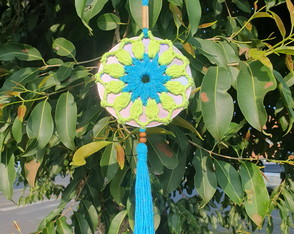 Mandala Filtro dos Sonhos de Crochê Decoração