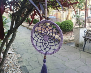 Mandala Filtro dos Sonhos de Crochê Decoração