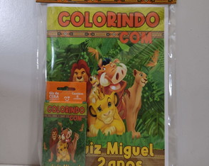 Kit de Colorir Rei Leão com Giz